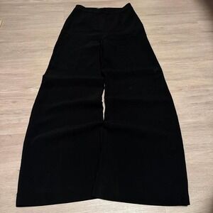 26x30 Black Baggy Wide Leg Stacked Dress Pants Y2K Grunge Vintage 2000s